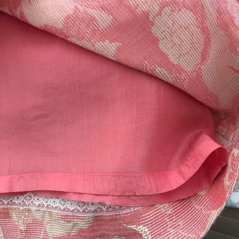 Tibi | Vintage Y2K Pink floral textured strapless midi dress - Picture 5 of 7